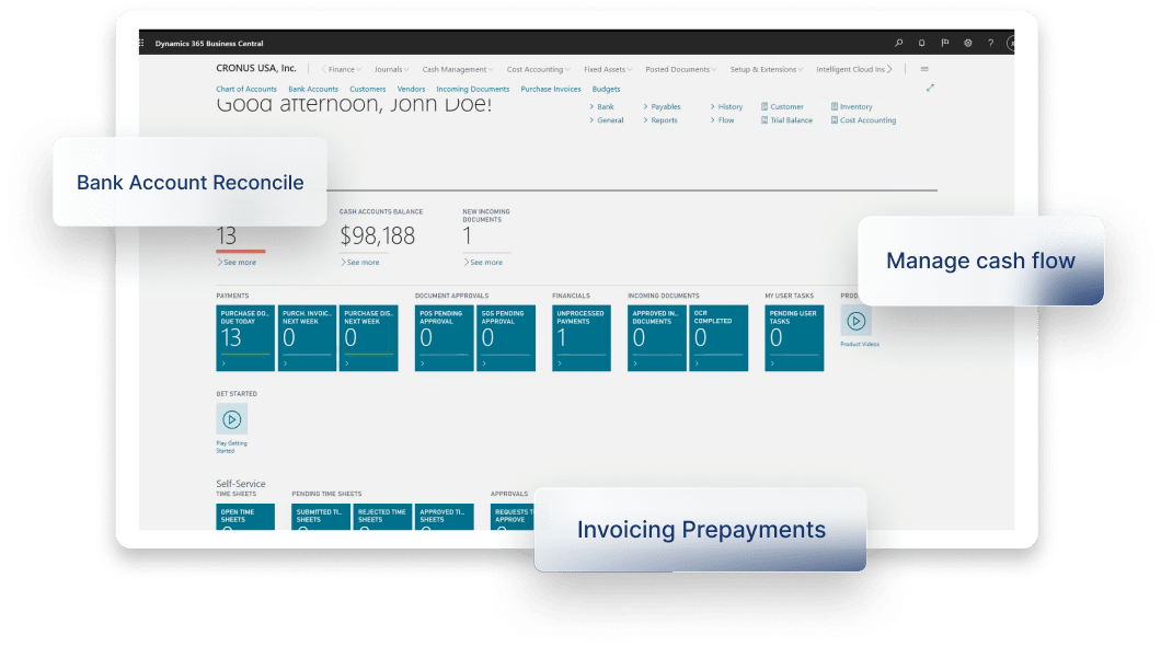 Dynamics 365 Business Central for Financial Management